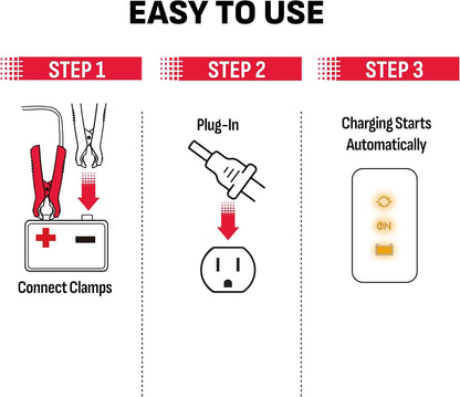 schumacher electric 6a car battery charger & maintainer, package contents