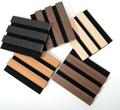 Art3d 5-Pack Acoustic Wood Slat Wall Panel Sample - Image 2