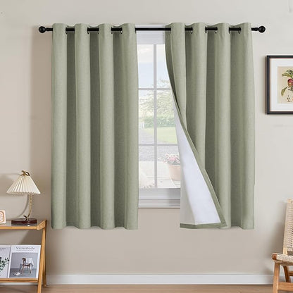 H.VERSAILTEX Linen Curtains 100% Blackout Curtains by HVERSAILTEX
