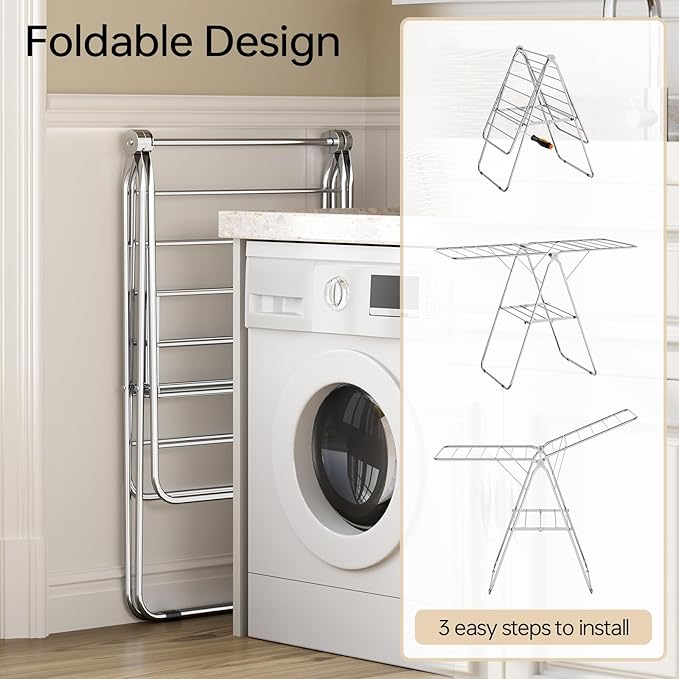 APEXCHASER Clothes Drying Rack Folding - Image 5