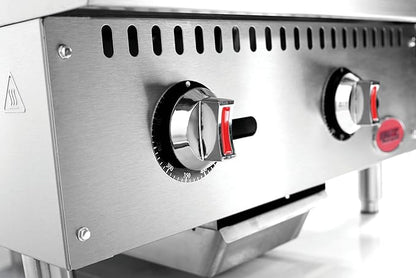 Kratos 24" Wide Commercial Restaurant Gas Countertop Griddle, Thermostatic - Image 6