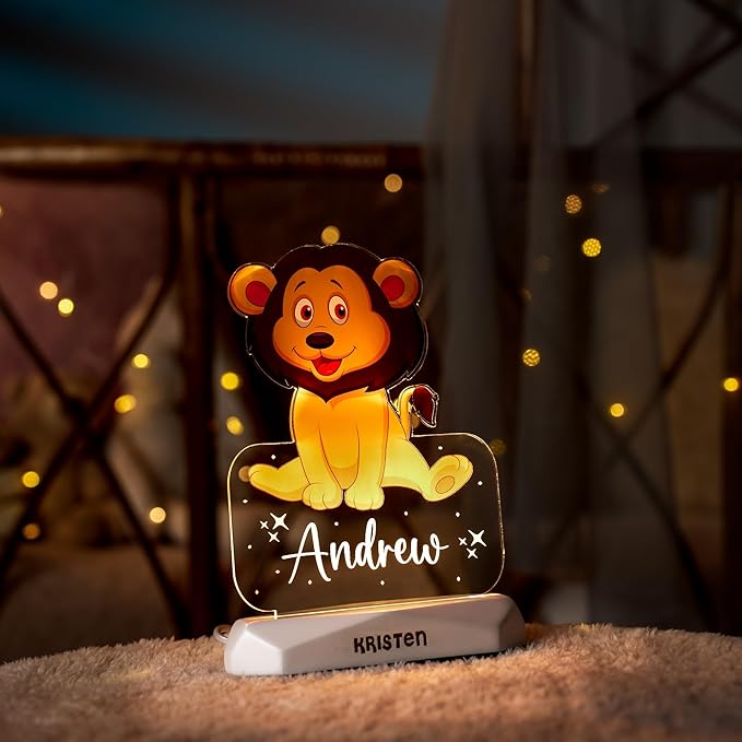 hun concept Kids Lion Night Light – Personalized Name Lamp - Image 2