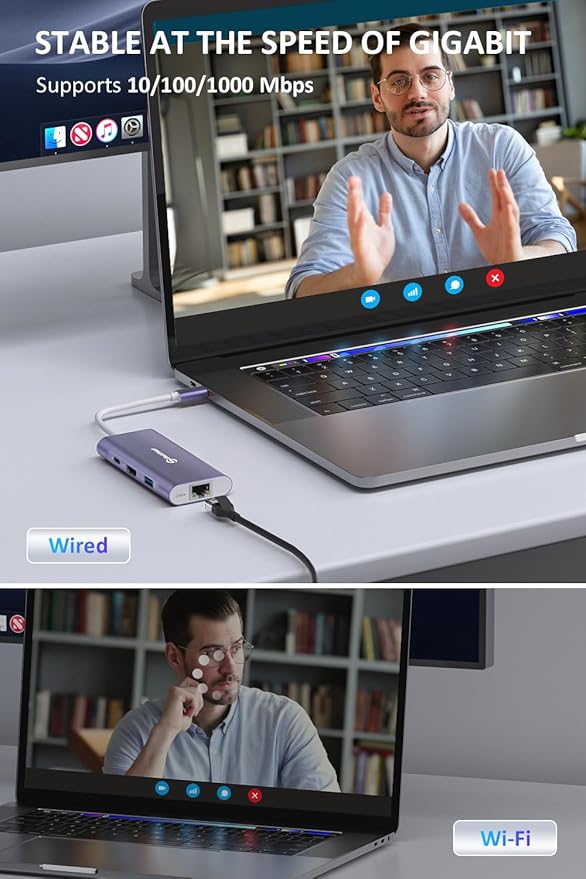 UtechSmart USB C Hub, Ethernet Multiport Adapter 6 In 1 USB C to HDMI Dock - Image 6