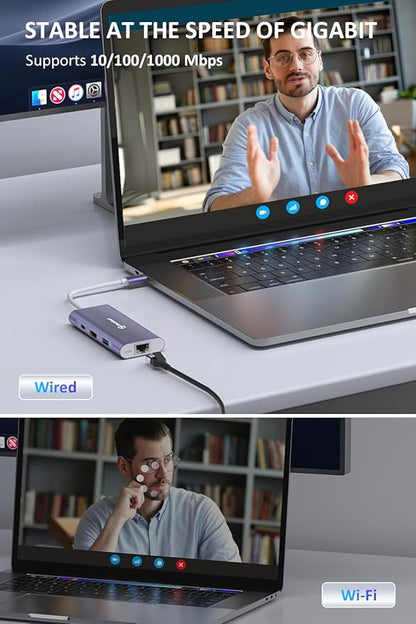 UtechSmart USB C Hub, Ethernet Multiport Adapter 6 In 1 USB C to HDMI Dock - Image 6