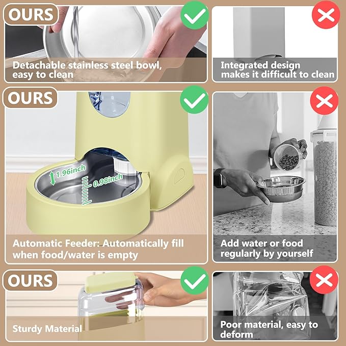 HWONMTE Portable Automatic Cat Feeder and Water Dispenser - Image 4