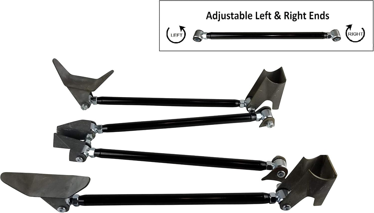 Weld-On Triangulated 4 Link Suspension Kit with Rear Air Bag Brackets