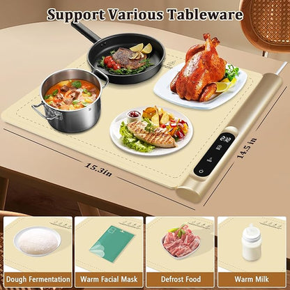 Upgrade Graphene Warming Mat for Food, Electric Warming Tray Rapid Heating - Image 4