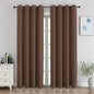CUCRAF Brown Blackout Curtains 90 inch Length, Thermal Insulated Room Darkening by CUCRAF