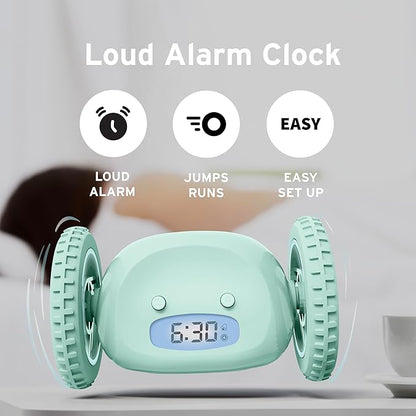 CLOCKY Extra Loud Alarm Clock for Heavy Sleepers on Wheels Rolls Runs Away - Image 8
