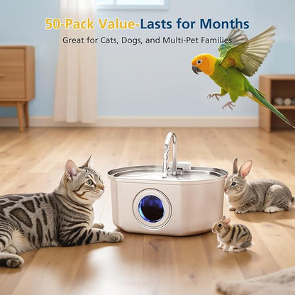50 Pack Cat Fountain Replacement Filters - Image 5