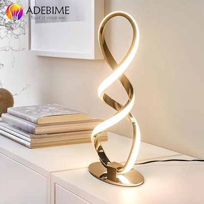 LED Spiral Bedside Table Lamp, Stepless Dimmable 12W 3000K Warm White, Modern - Image 8