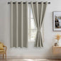 JIUZHEN Silver Grey Blackout Curtains by JIUZHEN