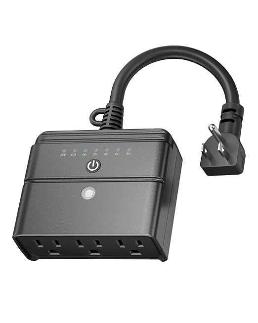 BN-LINK Outdoor Light Timer, Waterproof Plug-in Dusk-to-Dawn Controller by BN-LINK