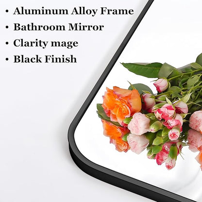 36" x 48"Bathroom Mirror, Matte Black Wall Mirror - Image 6