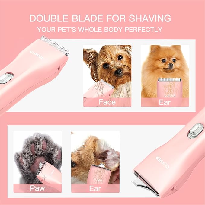 2 in 1 Prowerful Home Professional Dog Grooming Kit Clipper Low Noise USB - Image 4