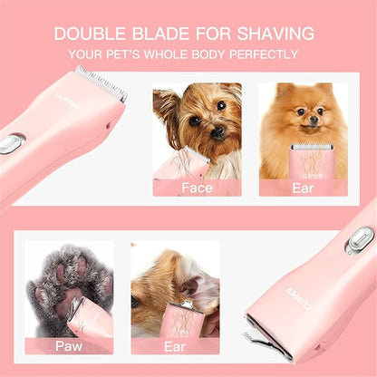 2 in 1 Prowerful Home Professional Dog Grooming Kit Clipper Low Noise USB - Image 4