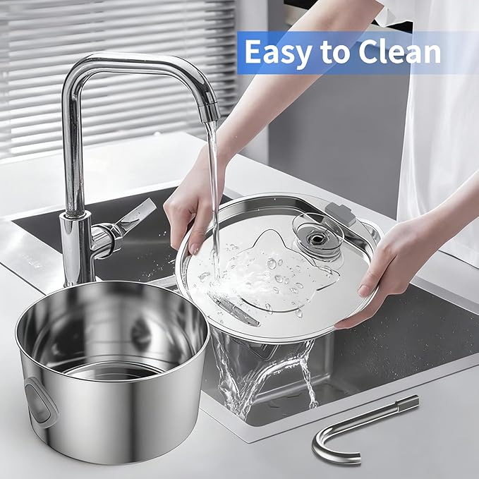 Cat Water Fountain Stainless Steel: 108oz/3.2L Automatic Pet Water Fountain - Image 6