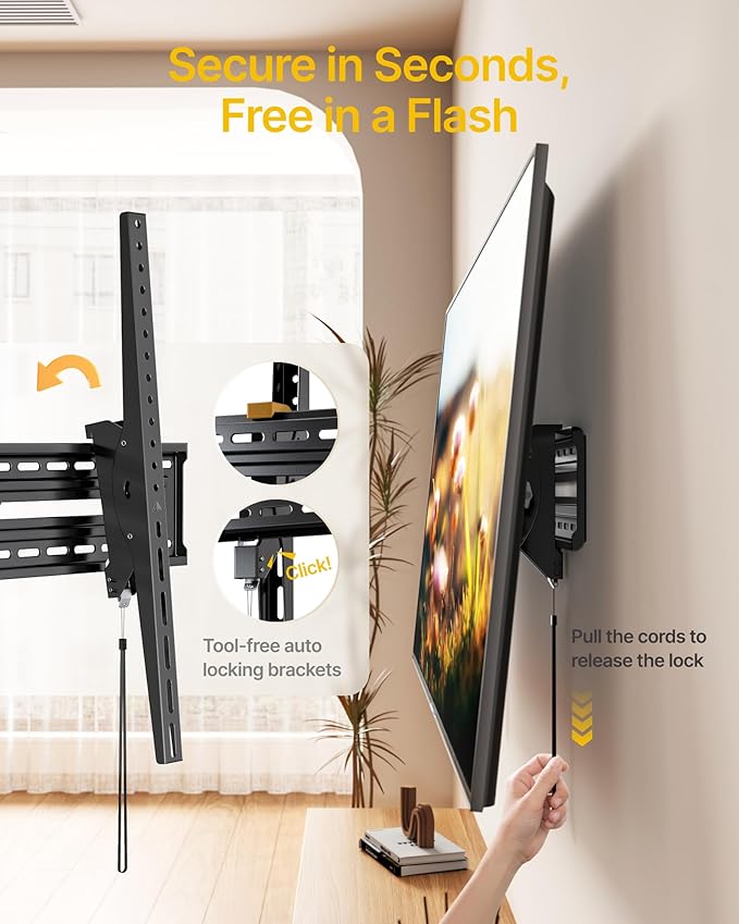 monTEK 15°Full Tilting TV Wall Mount - Image 4