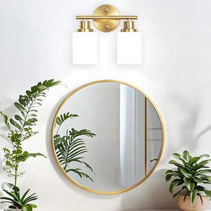 Guliaofo 2-Light Vanity Lights, Brushed Gold Bathroom Light Fixture - Image 5