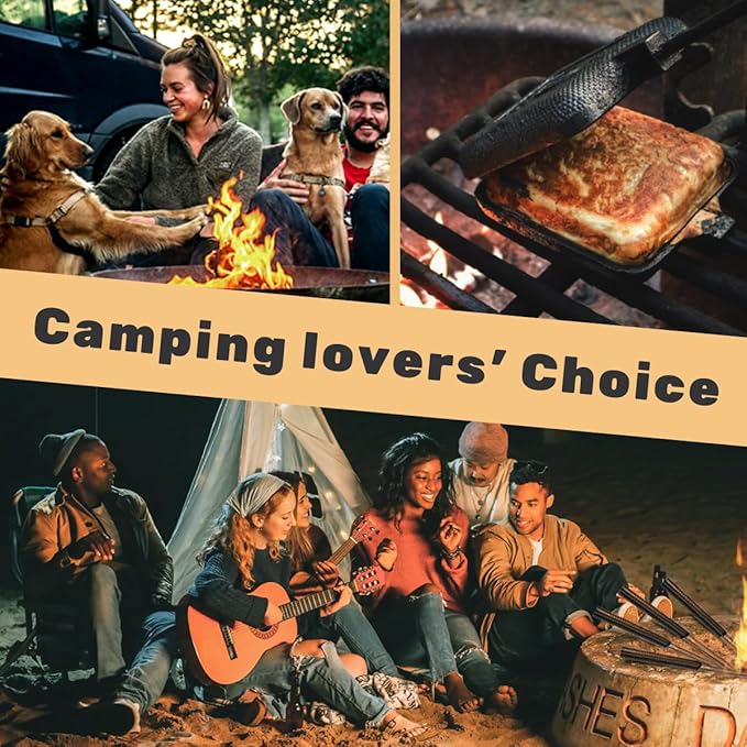 Cast Iron Camp Pie Cooker, Campfire Sandwich Maker - Image 4