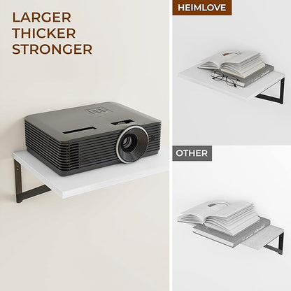 Heimlove Deep Floating Shelves for Wall, 12 Inch Deep Floating Shelves Set of 3 - Image 5