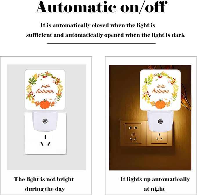 FSHVQKD Hello Autumn Night Light, Plug Into Wall - Image 3