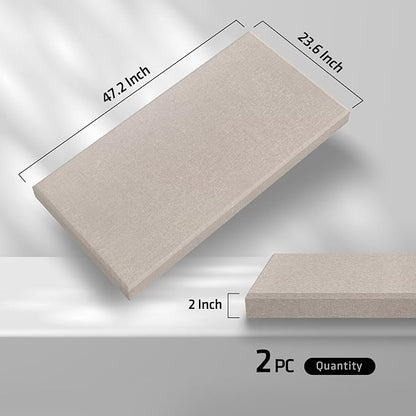 UMIACOUSTICS 2 PCS Acoustic Panel, 47.2" x 23.6" x 2" Fiberglass Sound Proof - Image 2