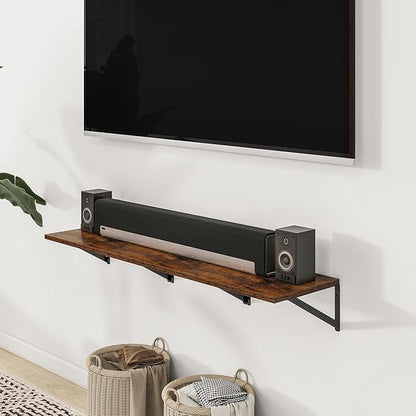 24"W x 12"D Wall Shelves for Books, 12 Inch Deep Floating Shelves Set of 3 - Image 7