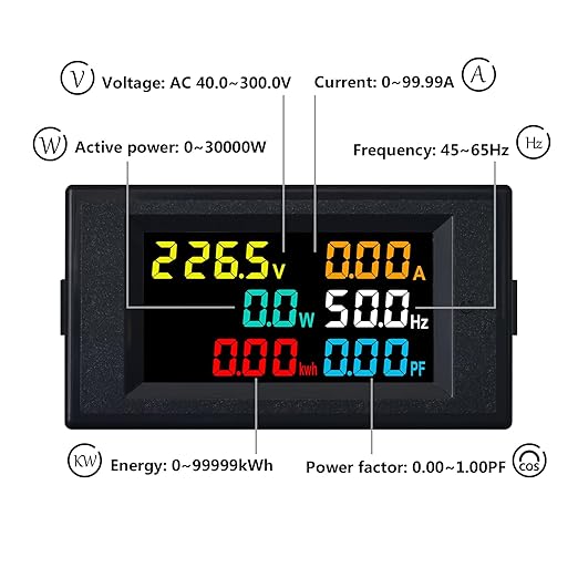 KETOTEK Digital Ammeter Voltage Meter AC 40-300V 100A Power Energy Panel Meter - Image 2