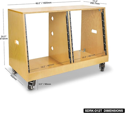 Sound Town DIY 2 x 12U Slanted Studio Rack - Image 4