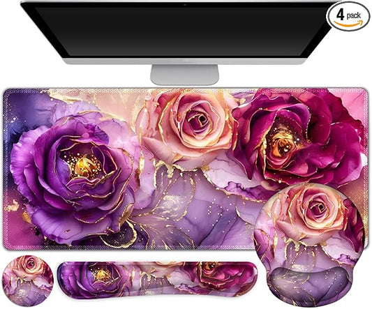 Gaming Mouse Pad, Large Desk Mat, Cute Desk Pad Protector, 4in1 XXL Mousepad + by ToLuLu