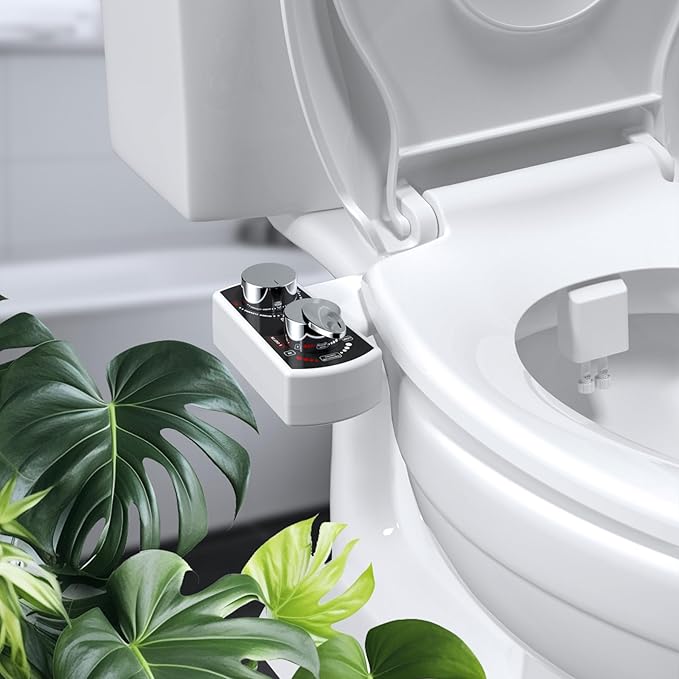 Hibbent Bidet Attachment for Toilet, Hot and Cold Water Spray Non-Electric Dual - Image 7