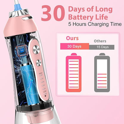 Water Dental Flosser Teeth Cleaner Pick, H2ofloss Cordless Portable Oral - Image 4