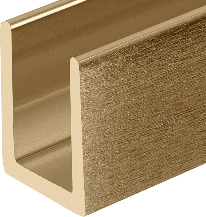 Brixwell SDCD38ABRS-CCP36 Antique Brass 3/8" Fixed Panel Shower Door Deep by Brixwell