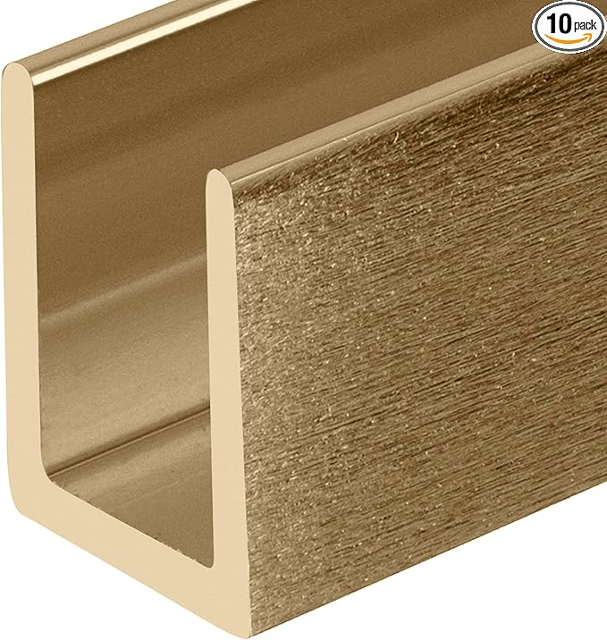 Brixwell SDCD38ABRS-CCP24-XCP10 Antique Brass 3/8" Fixed Panel Shower Door Deep by Brixwell