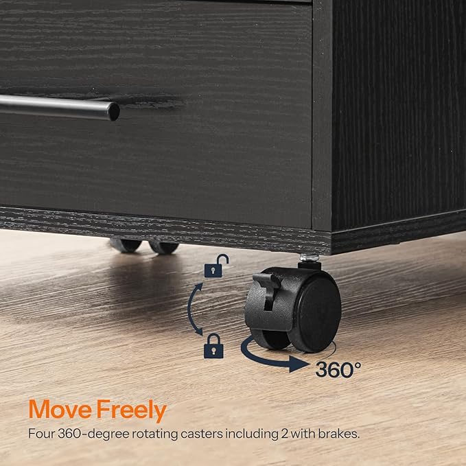 HOOBRO 7-Drawer File Cabinet, Wooden Office Cabinet - Image 7
