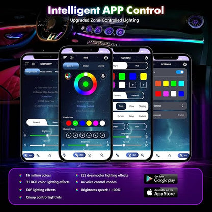 New Version Dreamcolor Acrylic Car Interior Lights 18 in 1 RGB Car Ambient - Image 7