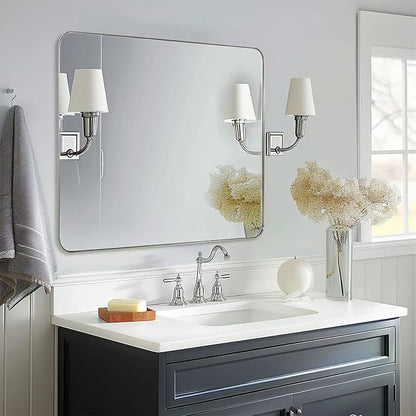 ANDY STAR Square Brushed Nickel Mirror - Image 2