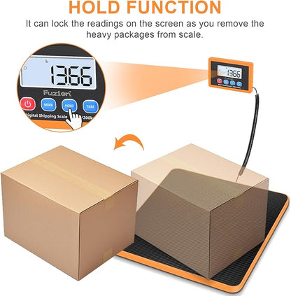 Fuzion Shipping Scale, 440LB/200KG x 10g Digital Postal Scale, Hold/Tare - Image 3
