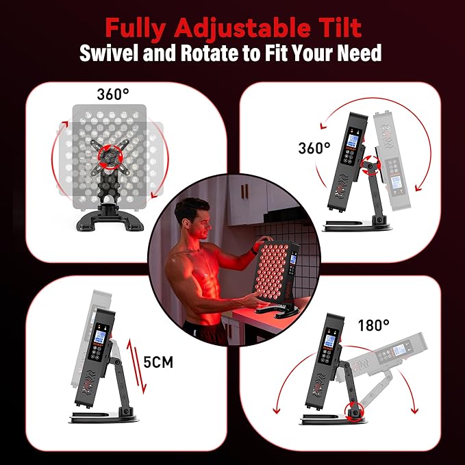 Red Light Therapy Panel, 70 LEDs, Touch Screen Red Near Infrared Light Panel - Image 6