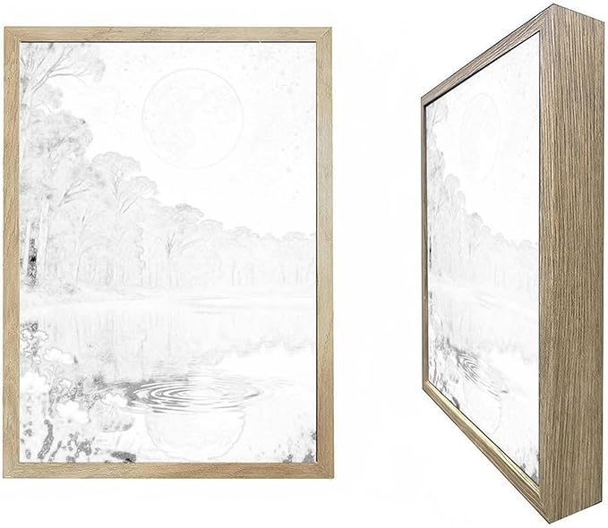 URVIP LED Glowing Photo Frame, 3D Starry-Sky Blue Moon Wall Art, 9x12 Inches - Image 3