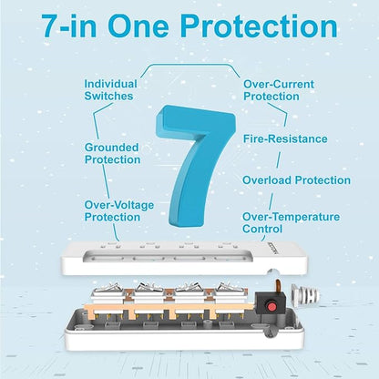 Appliance Extension Cord with Individual Switches on Off - 6 FT - Image 4