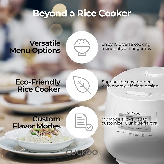 6-Cup / 1.5 Qt. Micom Rice Cooker and Warmer, Steamer basket, 11 Operating - Image 6