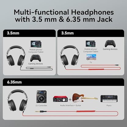 OneOdio Wired Over Ear Headphones Hi-Res Studio Monitor & Mixing DJ Stereo - Image 3