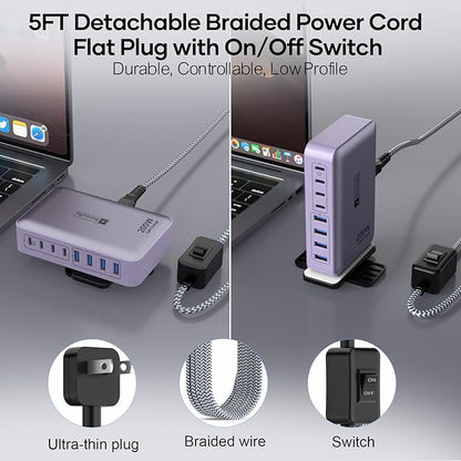 8-Port Type C Fast Charger Block 200W - Image 3
