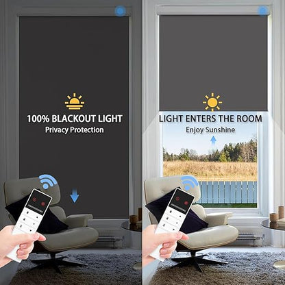 Motorized Blinds with Remote, Automatic Window Shades Work with - Image 2
