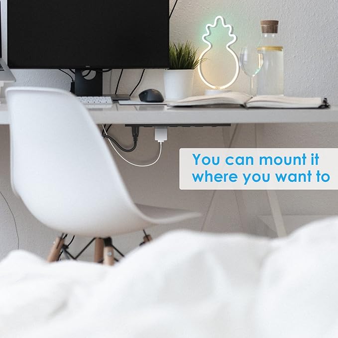 Metal Wall Mount Power Strip, Mountable Power Outlet - Image 6