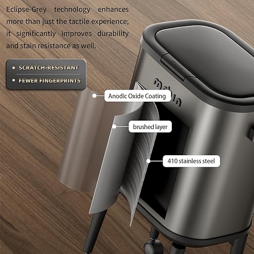 MRBIN Stainless Steel Slim Bathroom Trash Can - Image 3