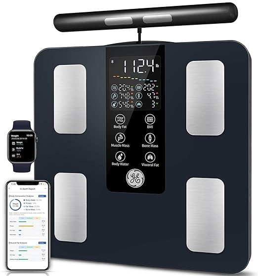 GE Smart Scale for Body Weight: 8-Electrode Digital Bathroom Scale for Weight by GEAppliances