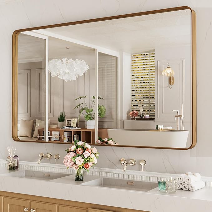 LOAAO 60X40 Inch Bathroom Mirror by LOAAO